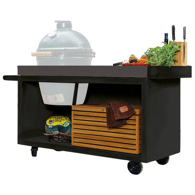 Table OFYR Pro 135 Black / Béton Pour Big Green Egg 3 Table OFYR Pro 135 Black / Béton Pour Big Green Egg – Image 3