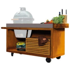 Table OFYR Pro 135 Corten / Béton Pour Big Green Egg 5 Table OFYR Pro 135 Corten / Béton Pour Big Green Egg -Barbecue Fournitures Magasin table corten pro 135 ofyr concrete bge 2